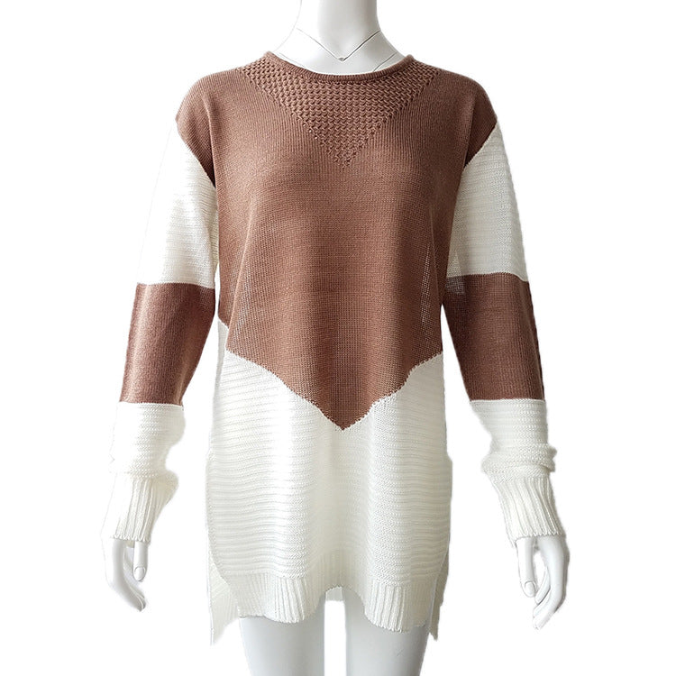 Knitted hollow sweater