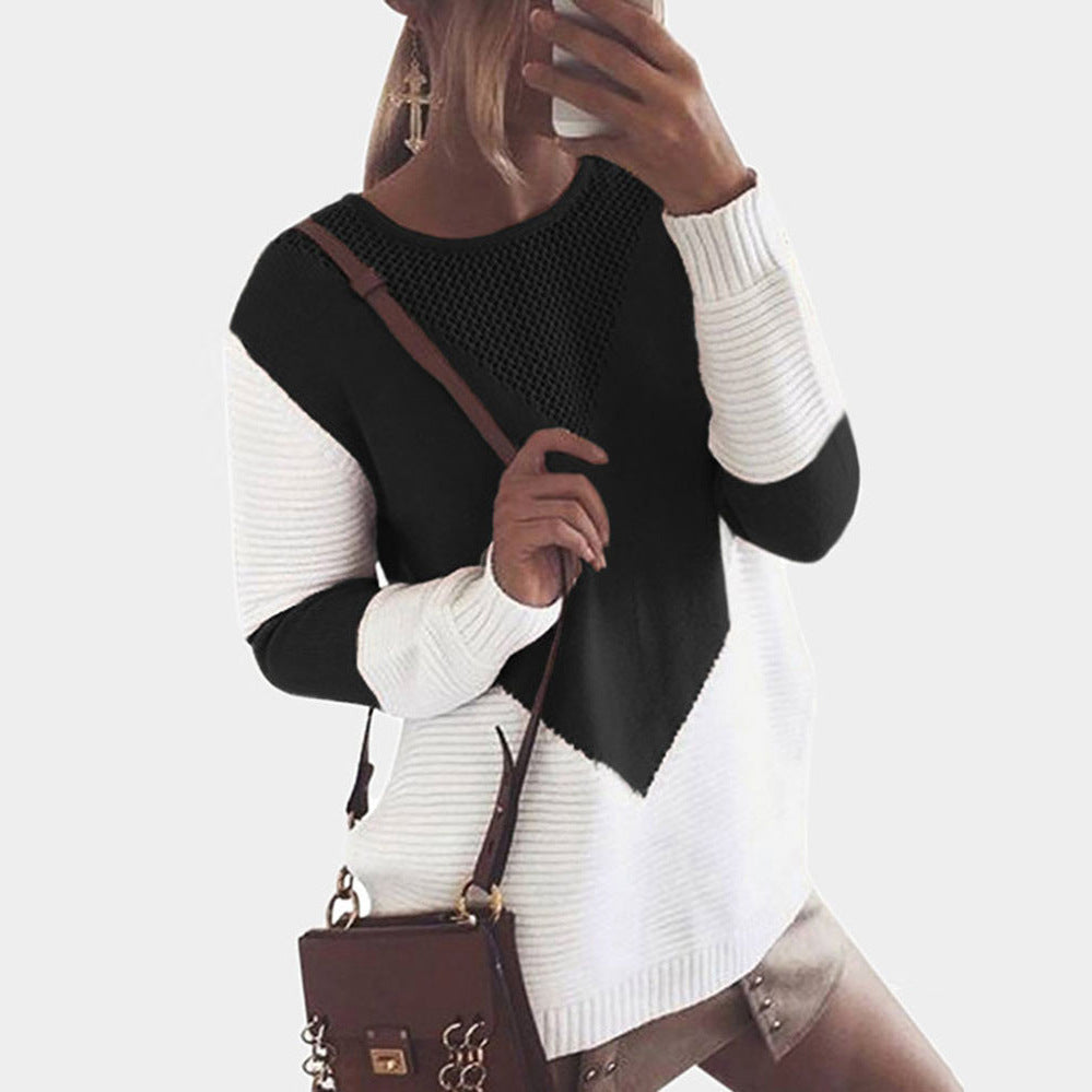 Knitted hollow sweater