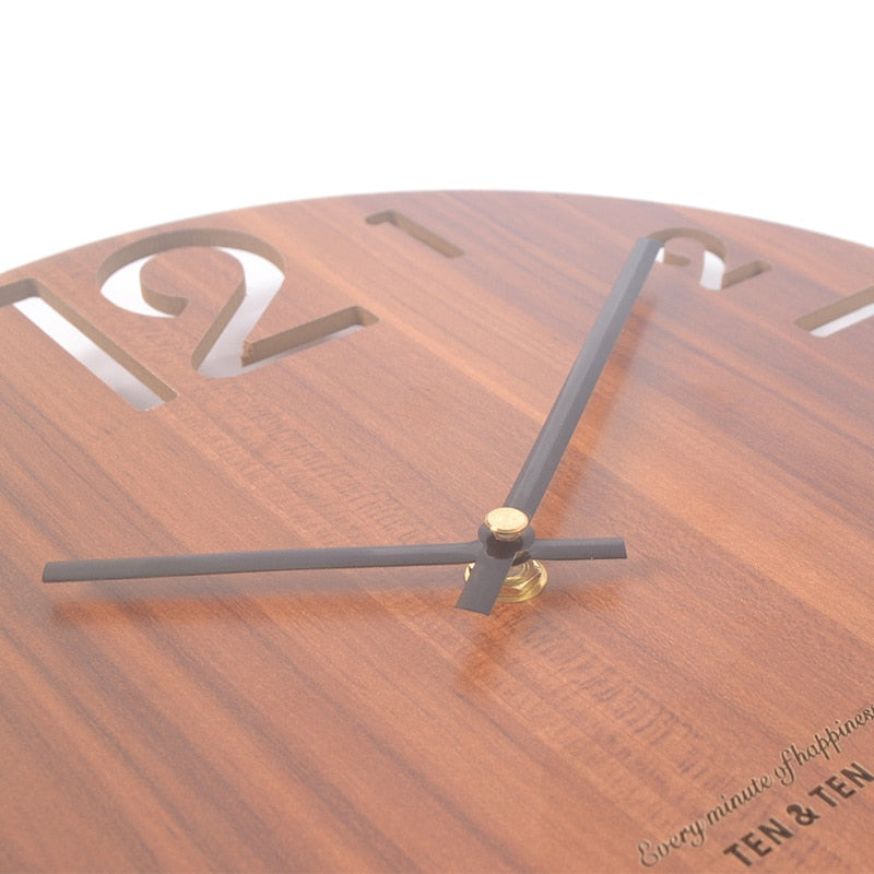 Stylish Nordic Minimalist Wooden Wall Clock Saor Style