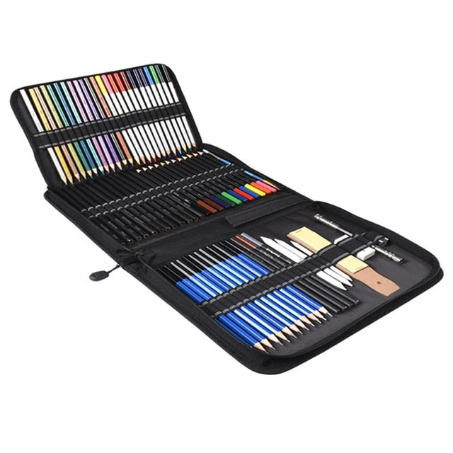 Sketch Drawing Color Pencil Set Charcoal Art Brush Set 72 Piece Painting Set GND Products