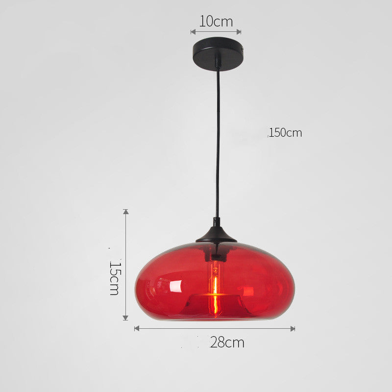 Modern Loft Pendant Lamp Glass Hanging Light Fixture