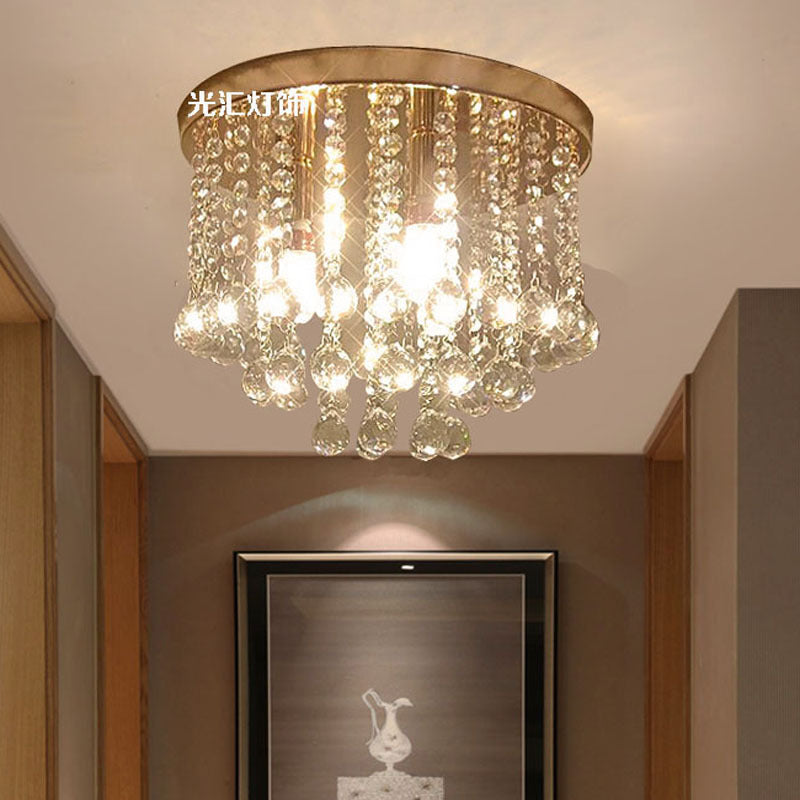 Round Crystal Aisle Entrance Corridor Ceiling Lighting GND Products