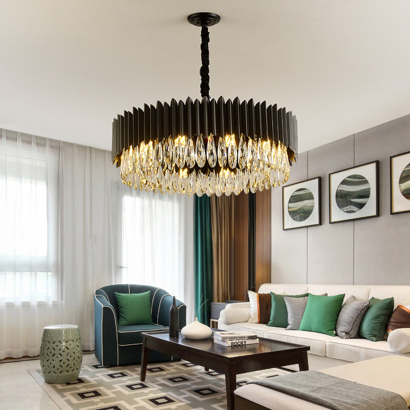 Modern Simple Black Crystal Living Room Lighting GND Products