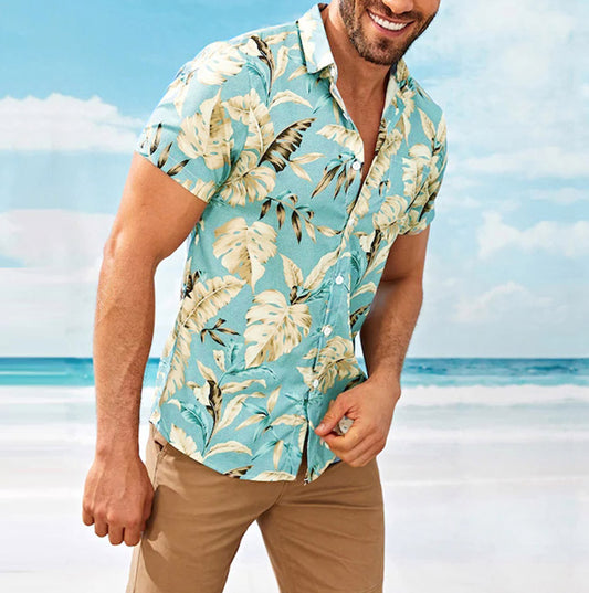 Men's printed beach shirt Saor Style