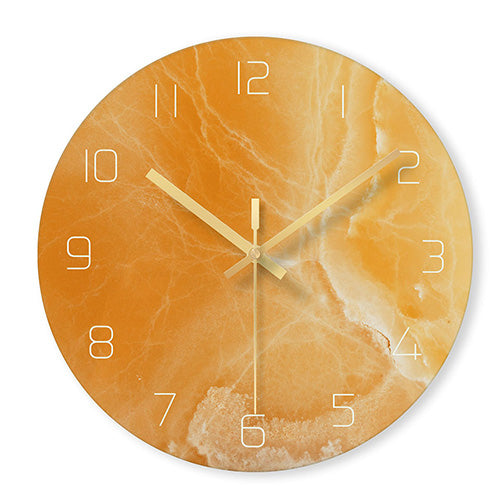 Glass Three-dimensional Marble Clock