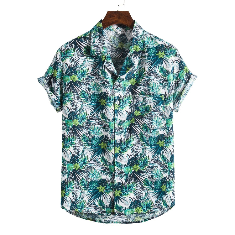 Men Short sleeved beach shirts men New printed T shirt Saor Style