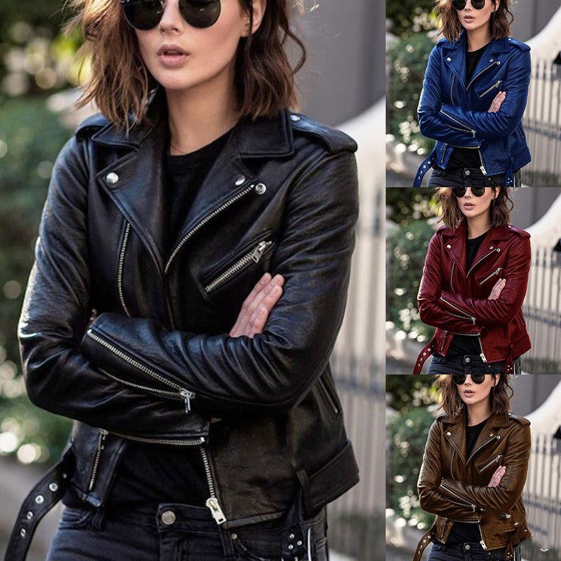 Zip leather jacket Saor Style