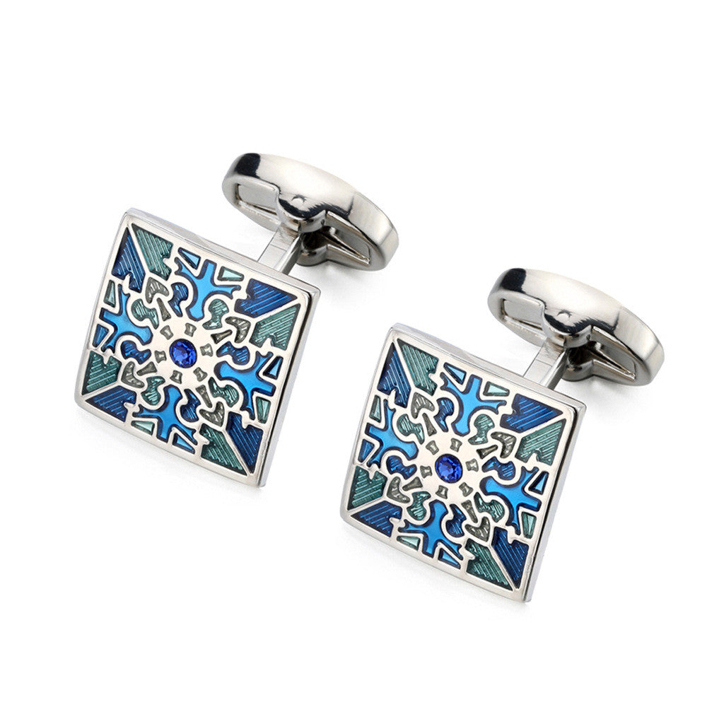 Men's Metal French Suit Cufflinks Silver Men's Business Cufflinks Wedding Cufflinks Saor Style