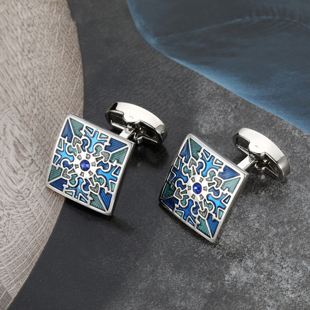 Men's Metal French Suit Cufflinks Silver Men's Business Cufflinks Wedding Cufflinks Saor Style
