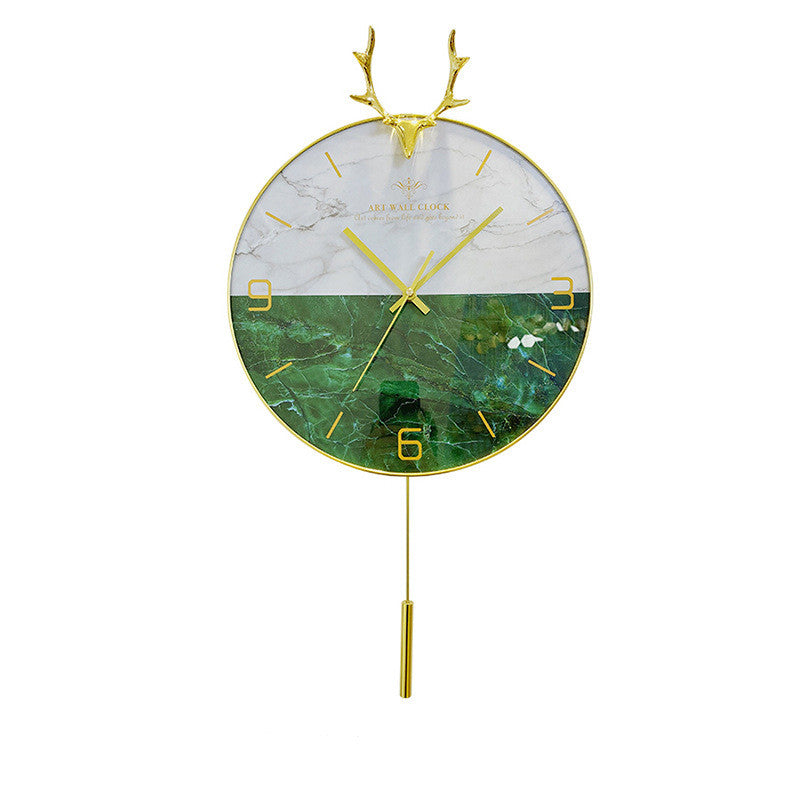 Antler Solid Wood Wall Clock