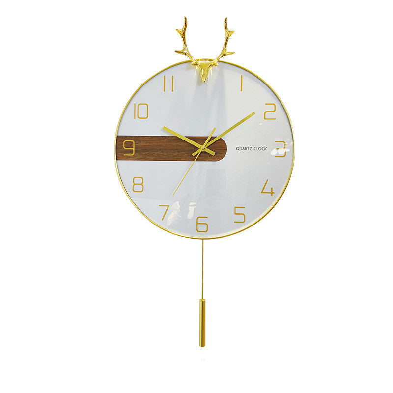 Antler Solid Wood Wall Clock
