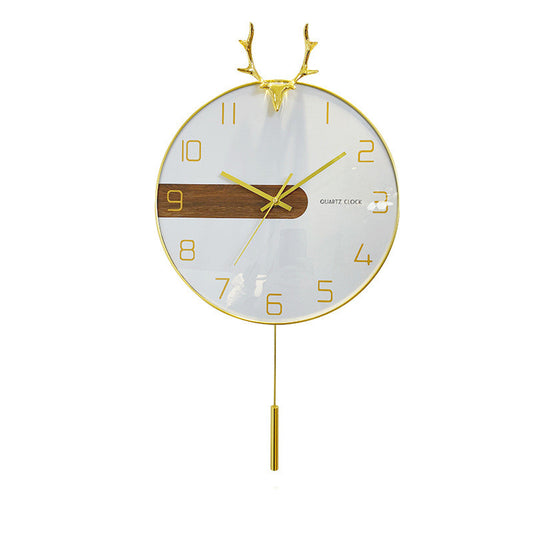 Antler Solid Wood Wall Clock