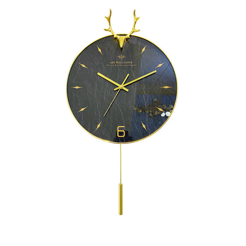 Antler Solid Wood Wall Clock