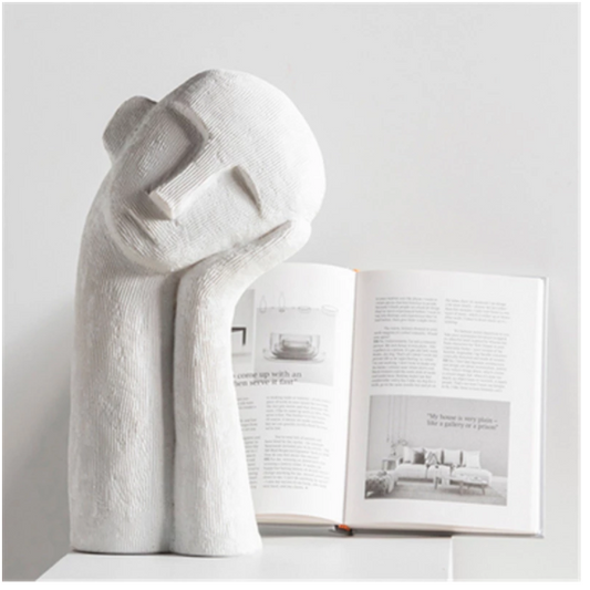 Modern Nordic Pensive Boy Decoration Statue Saor Style