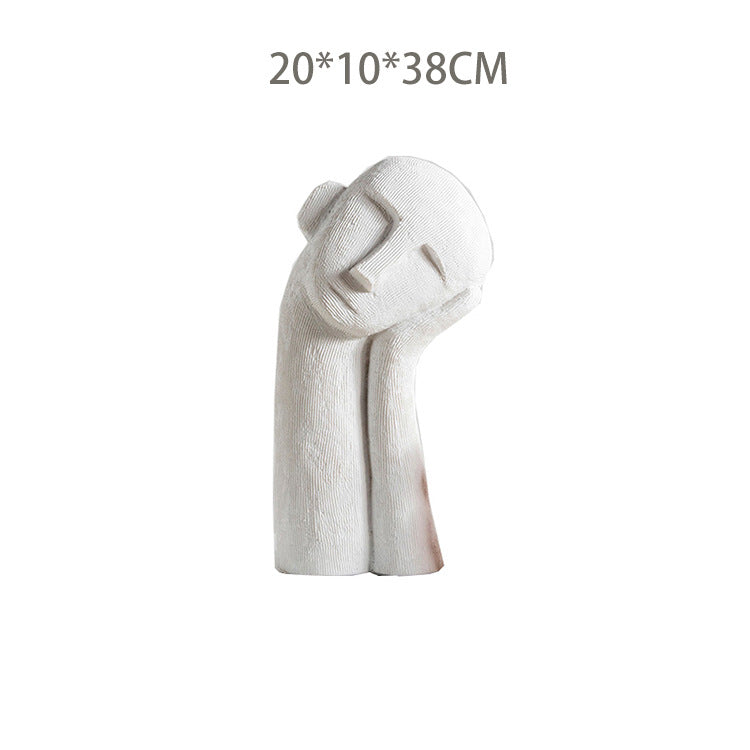 Modern Nordic Pensive Boy Decoration Statue Saor Style