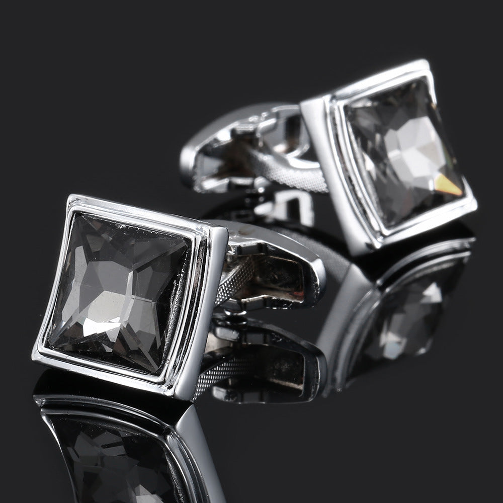 Smoked Grey Square Cufflinks Saor Style