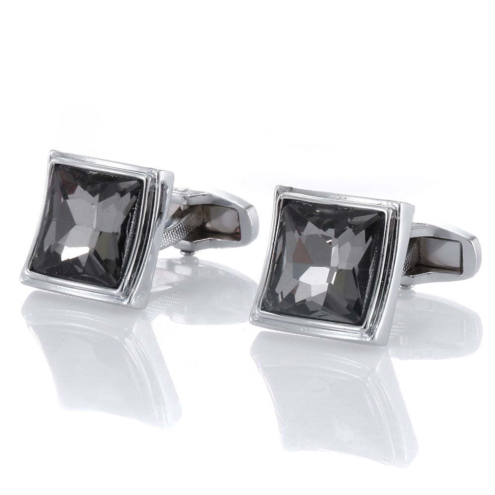 Smoked Grey Square Cufflinks Saor Style