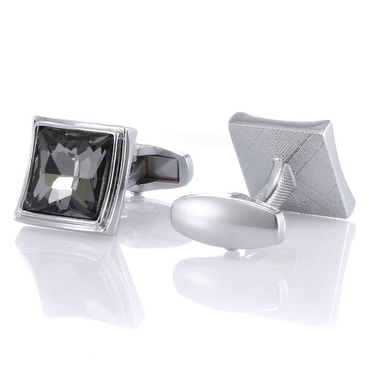 Smoked Grey Square Cufflinks Saor Style