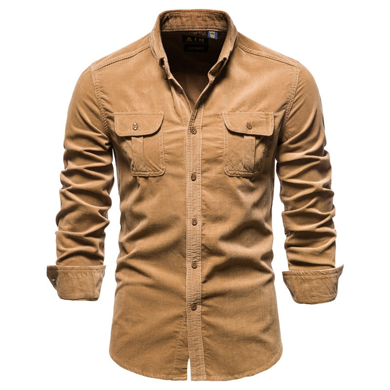 Shirts For Men Wear Shirt College Tops Longsleeve Blue Saor Style