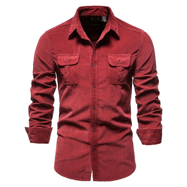 Shirts For Men Wear Shirt College Tops Longsleeve Blue Saor Style