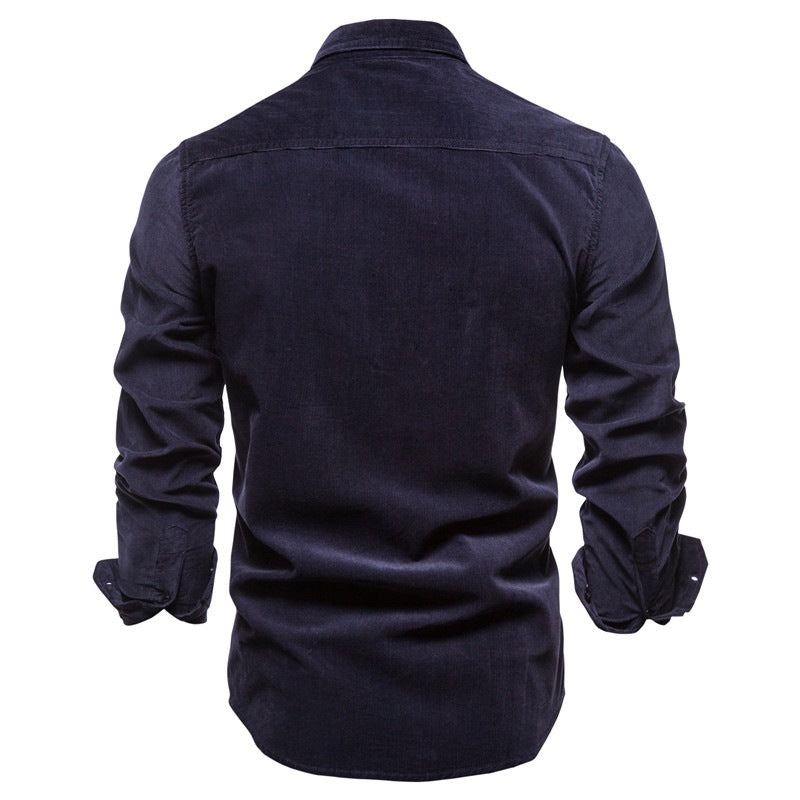 Shirts For Men Wear Shirt College Tops Longsleeve Blue Saor Style