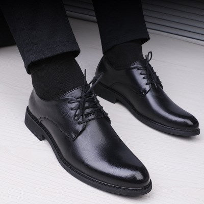 Black Shoes With Pointed Toe For Men Saor Style