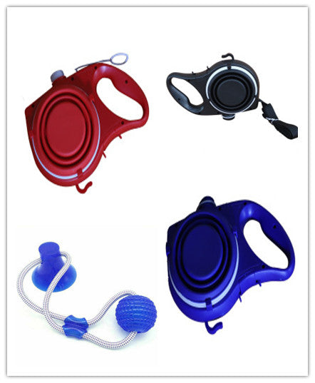 Pet Supplies With Water Bottle, Cup, Pet Rope Saor Style