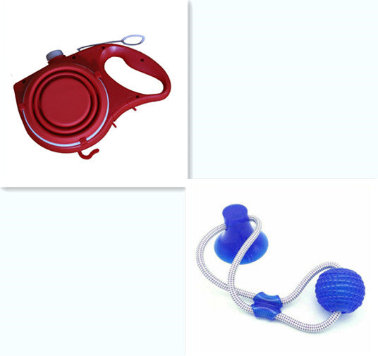 Pet Supplies With Water Bottle, Cup, Pet Rope Saor Style