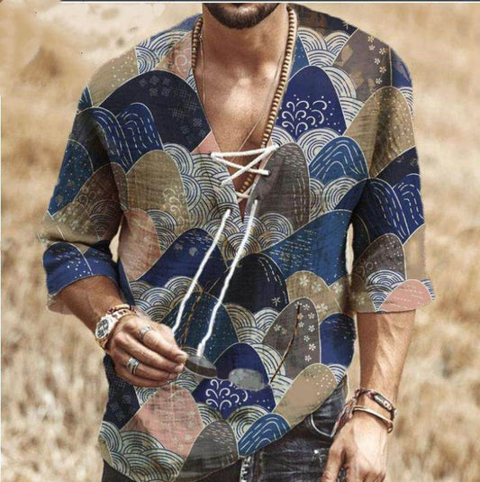 New Large Size Loose Hot style Men Shirts Male T Shirts Saor Style