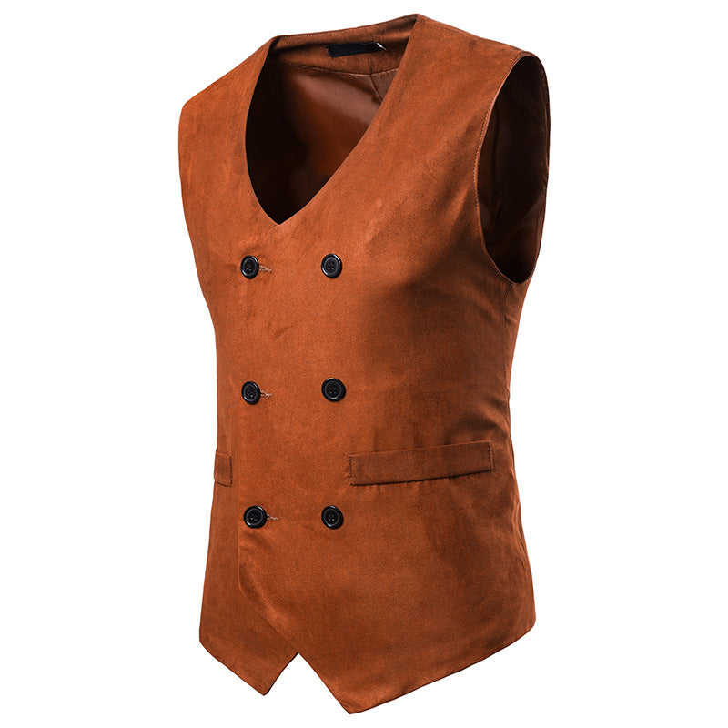 Double-Breasted Waistcoat Men's Suit Vest Saor Style