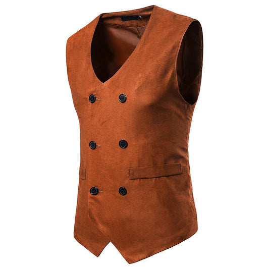 Double-Breasted Waistcoat Men's Suit Vest Saor Style
