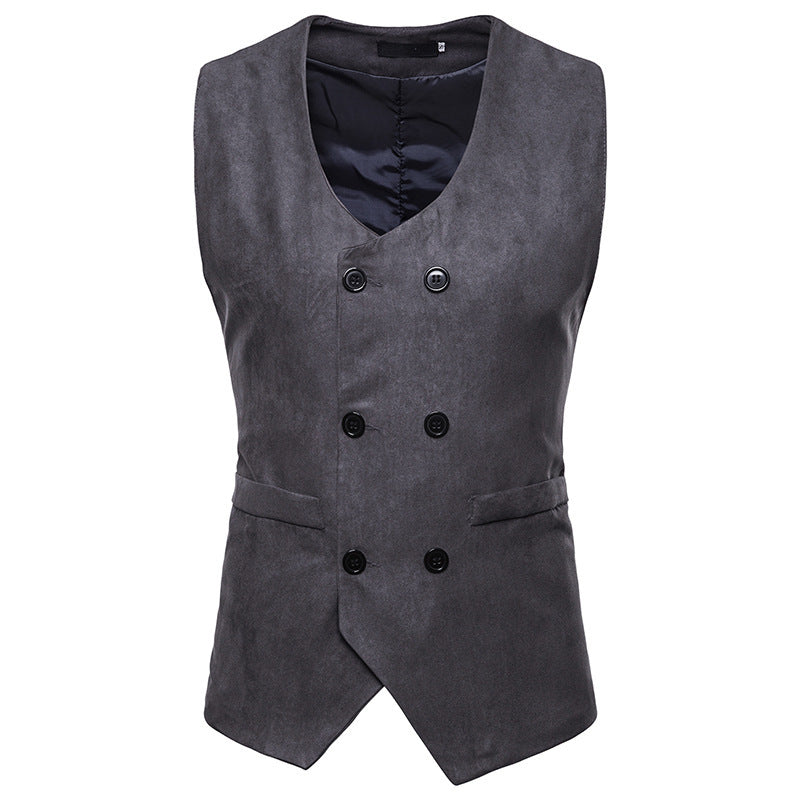 Double-Breasted Waistcoat Men's Suit Vest Saor Style