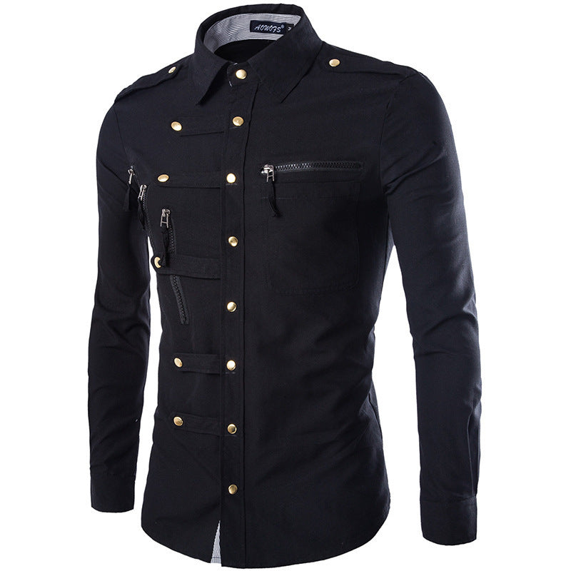 Brand Men Shirt Fashion Design Mens Slim Fit Cotton Dress Shirt Stylish Long Sleeve Shirts Chemise Homme Camisa Masculina Saor Style