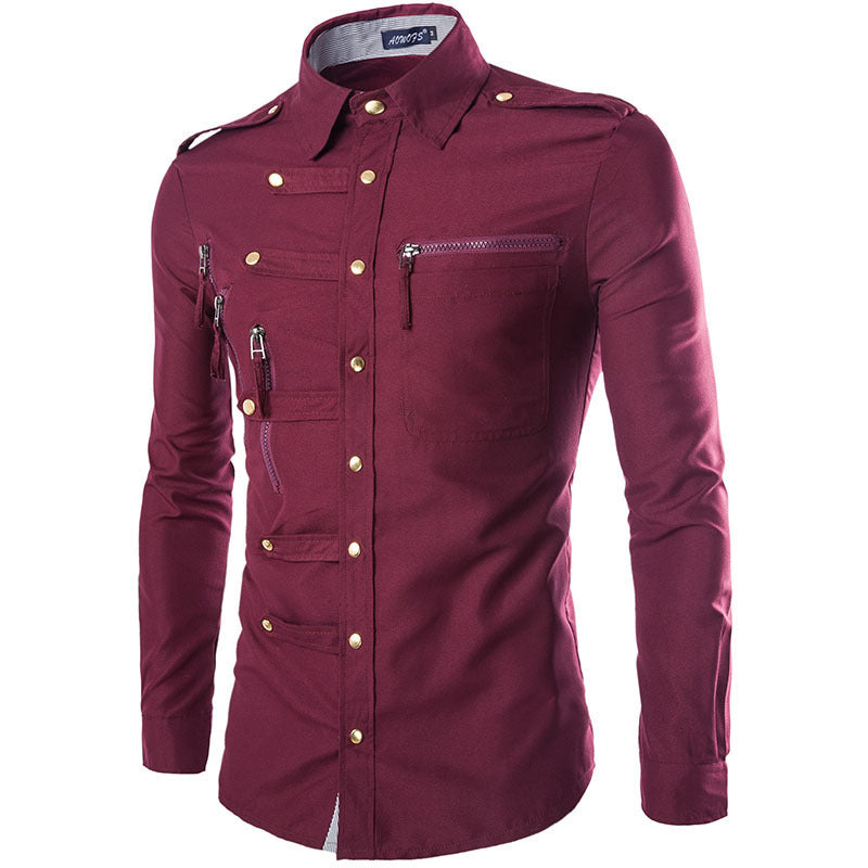 Brand Men Shirt Fashion Design Mens Slim Fit Cotton Dress Shirt Stylish Long Sleeve Shirts Chemise Homme Camisa Masculina Saor Style