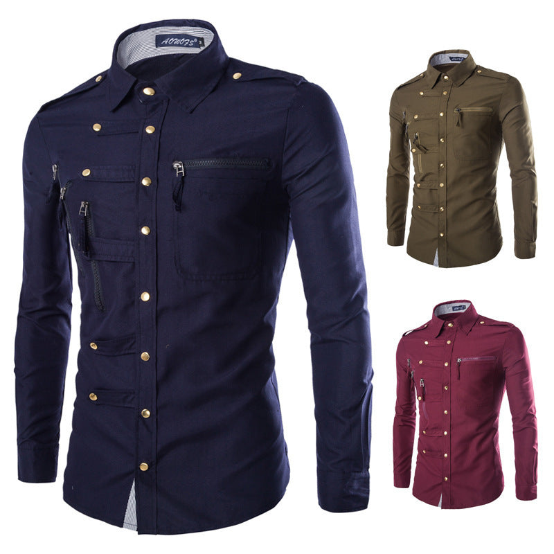 Brand Men Shirt Fashion Design Mens Slim Fit Cotton Dress Shirt Stylish Long Sleeve Shirts Chemise Homme Camisa Masculina Saor Style