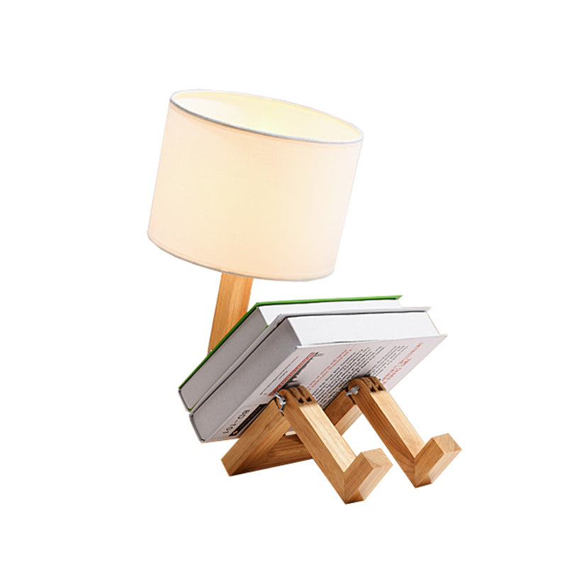 Wooden Table Lamp, Bedside Reading Lamp, Fabric Lighting GND Products