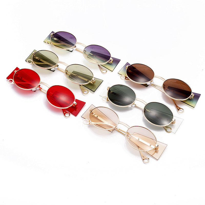 New Mens And Womens Fashion Trend Sunglasses Punk Steam Round Sunglasses Saor Style