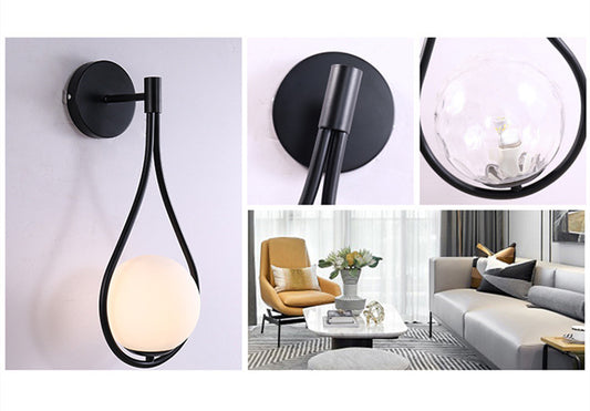 Nordic Bedroom Bedside Led Wall Lamp Golden Personality Home Lighting GND Products