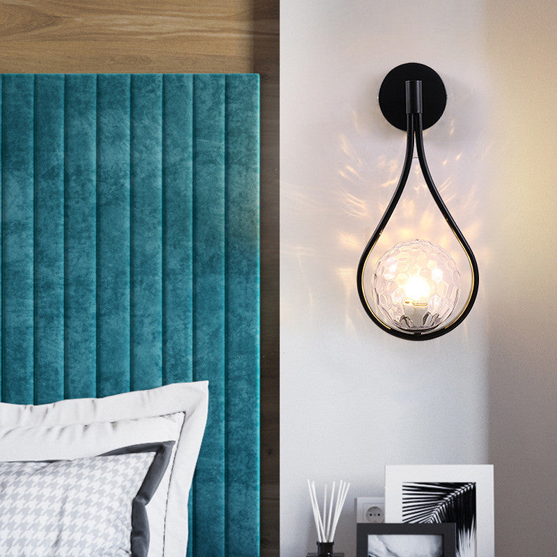 Nordic Bedroom Bedside Led Wall Lamp Golden Personality Home Lighting GND Products