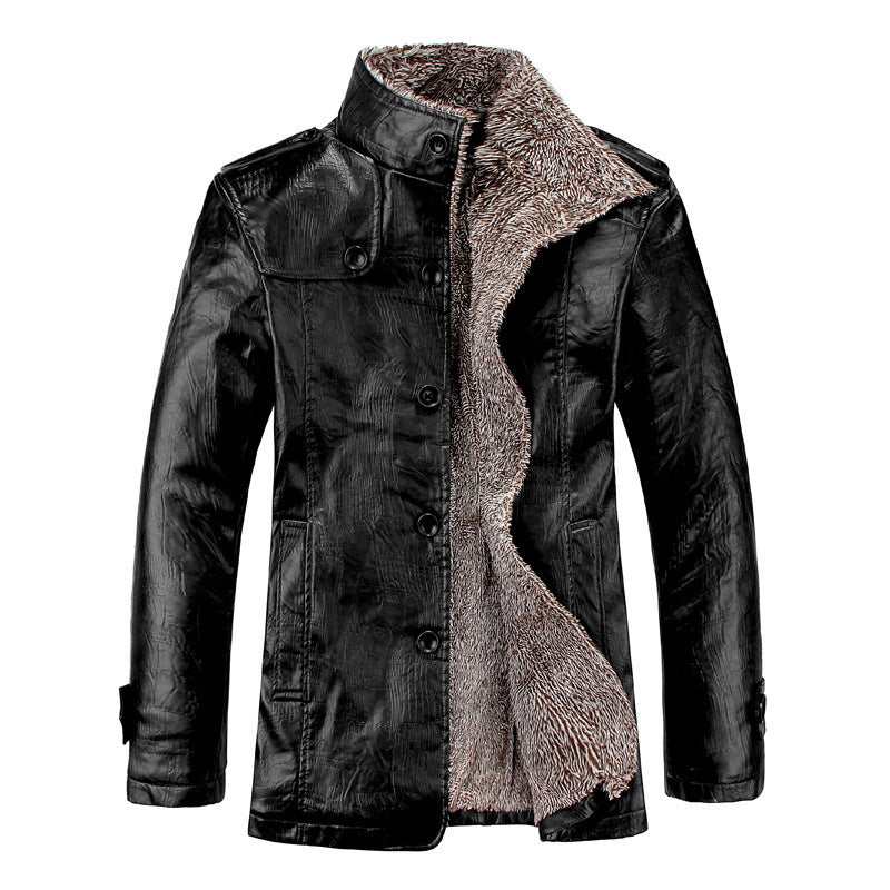 Men's casual leather jacket Saor Style