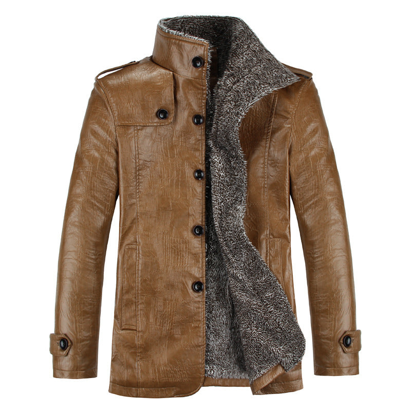 Men's casual leather jacket Saor Style