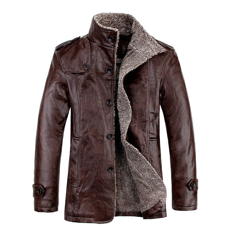 Men's casual leather jacket Saor Style