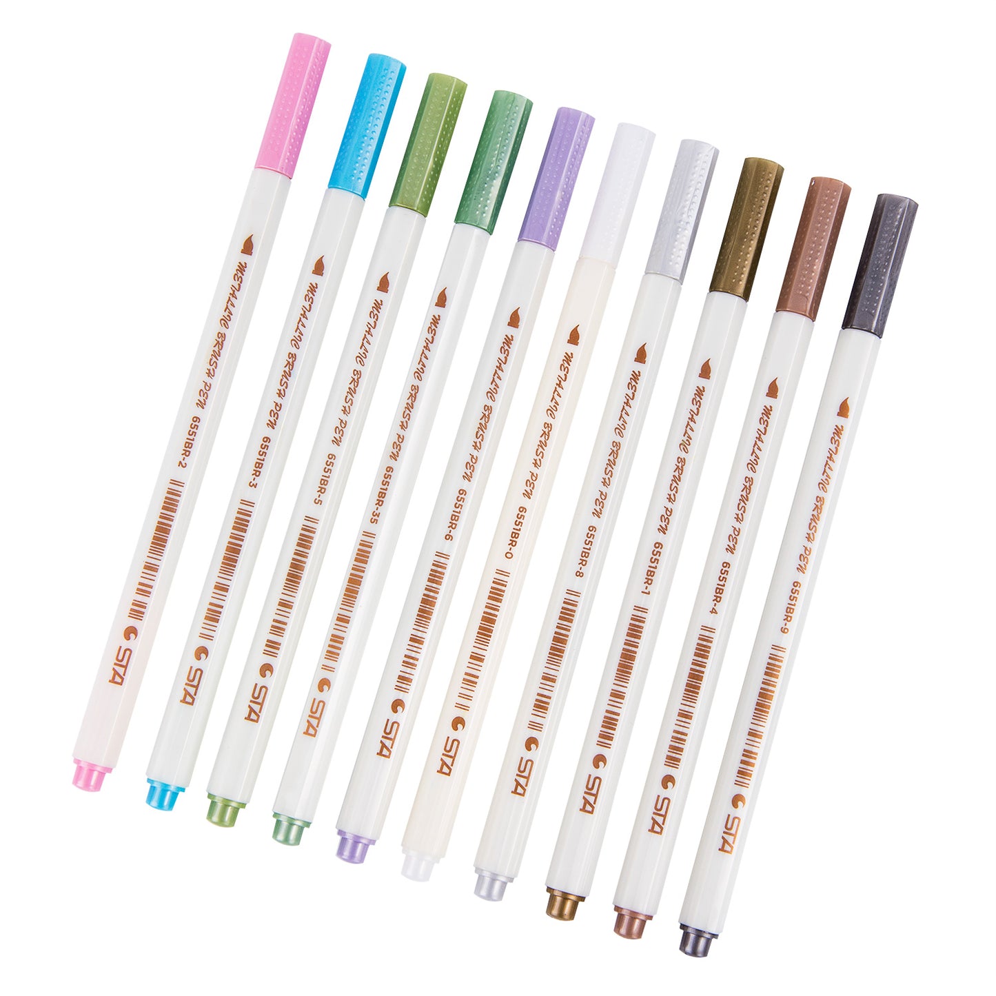 STA 10 Colors Metallic Marker Pen Set DIY Scrapbooking Crafts Card Making Brush  Round Head Art Pen For Drawing GND Products