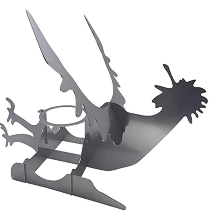 Chicken Stand Beer Funny American Motorcycle BBQ Steel Rack Tools Funny Roast Chicken Rack Grilling Roast Rack GND Products