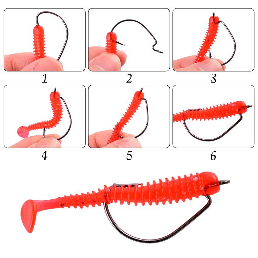 High Carbon Steel Soft Insect Lure Bait Sea Fishing Grouper Narrow Wide Belly Crank Hook Fish Hook GND Products