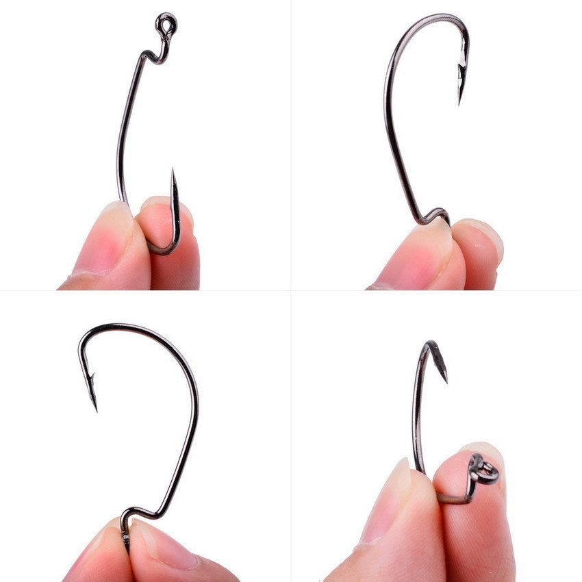 High Carbon Steel Soft Insect Lure Bait Sea Fishing Grouper Narrow Wide Belly Crank Hook Fish Hook GND Products