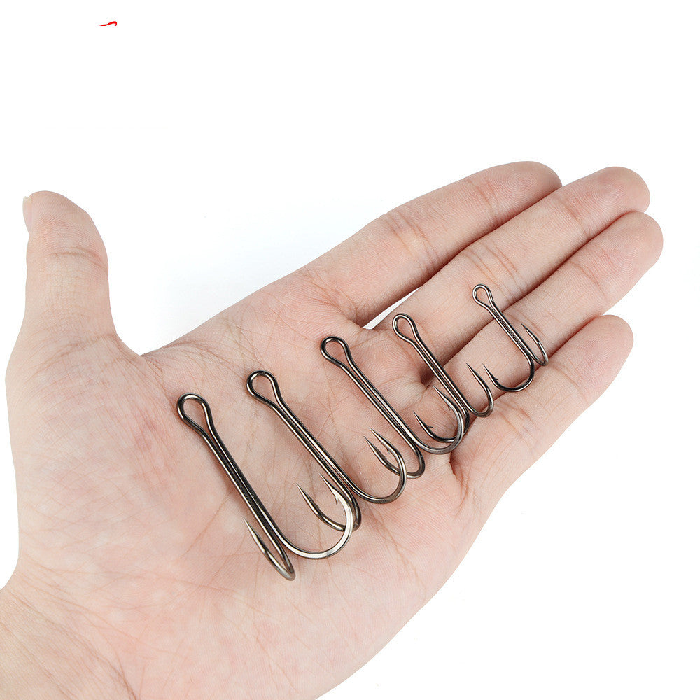 Luya Two Anchor Hook Two Ben Hook Thunder Frog Hook Fish Hook Chicken Claw Hook Black Fish Hook Professional Thunder Frog Fishing Tackle GND Products