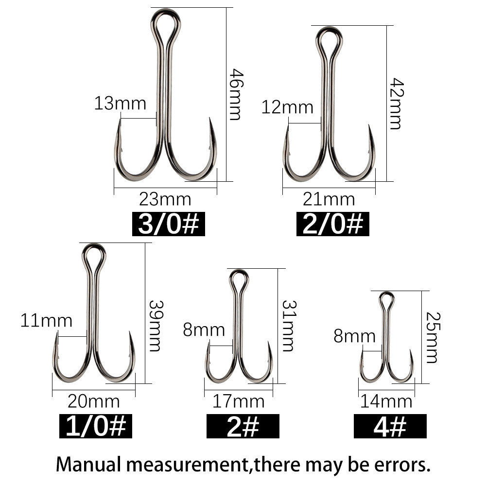 Luya Two Anchor Hook Two Ben Hook Thunder Frog Hook Fish Hook Chicken Claw Hook Black Fish Hook Professional Thunder Frog Fishing Tackle GND Products