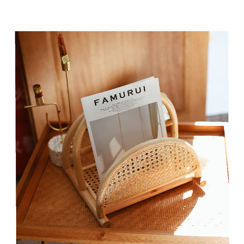 Rattan Magazine Rack