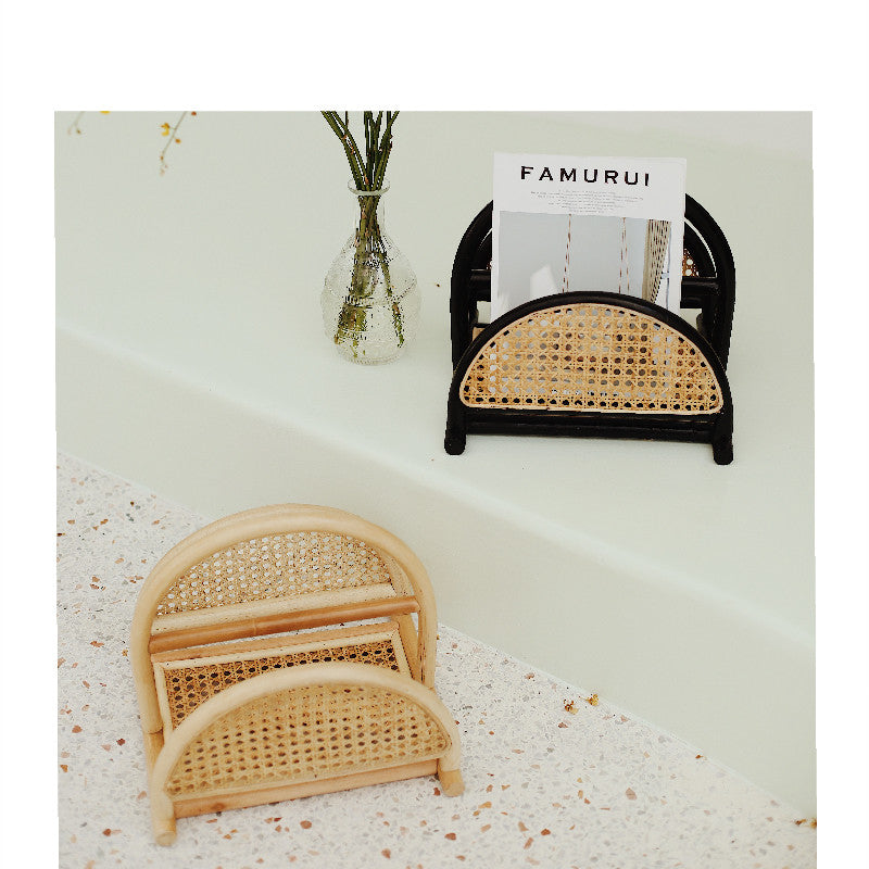 Rattan Magazine Rack